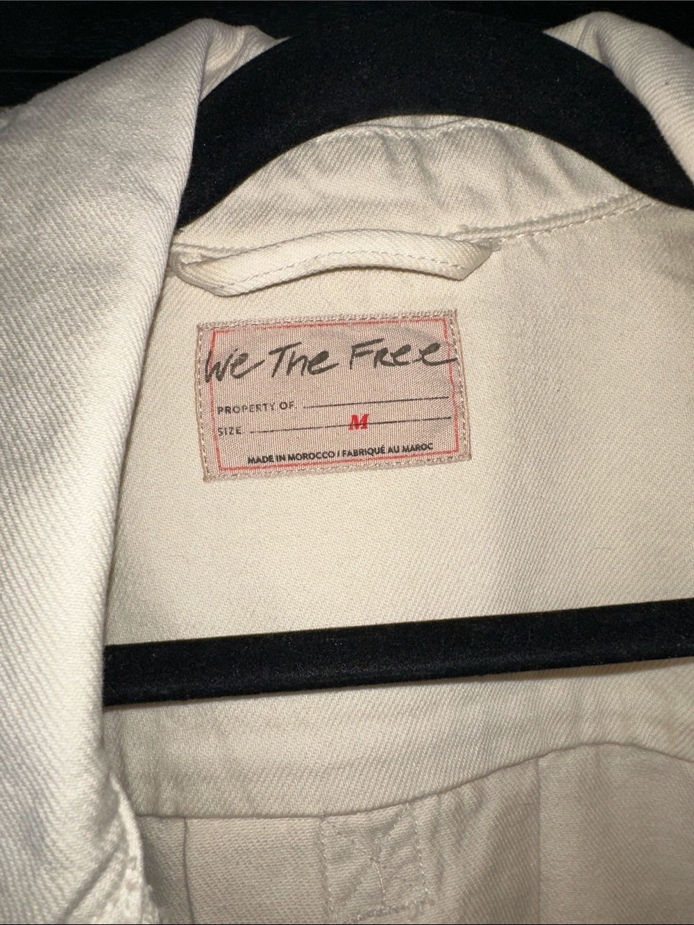 We The Free Opal Swing Denim Cream Button-Front Oversized Jacket | Size Medium - Picture 2 of 3
